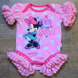 Disney's Minnie Bodysuit w/ Hand Crochet Ruffles
